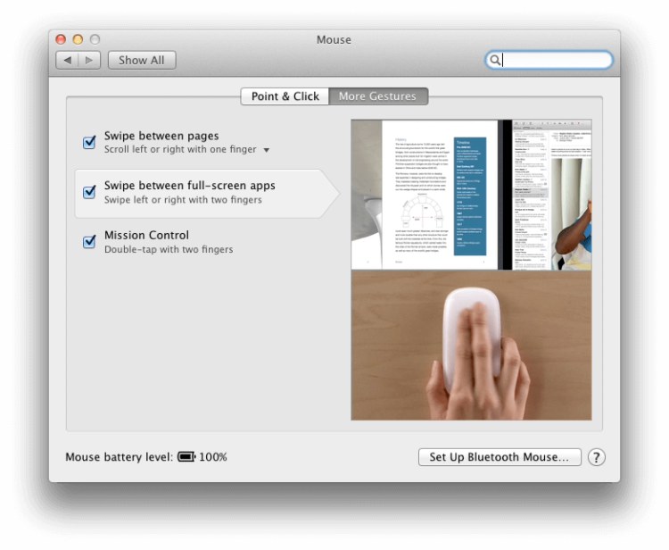 Magic Mouse Gestures