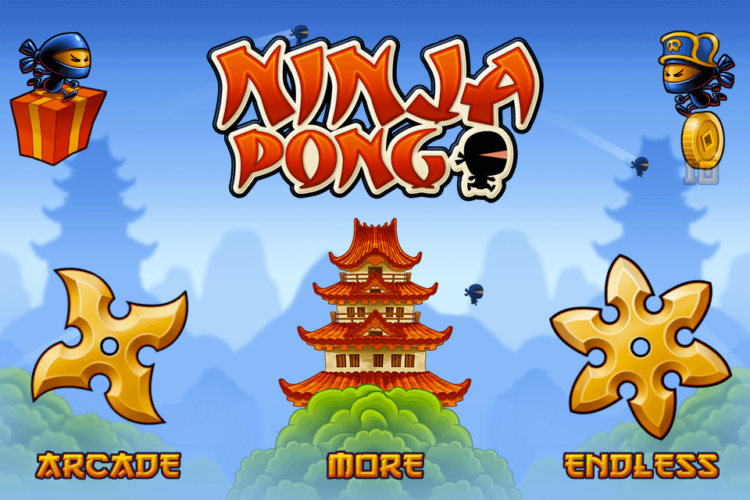Ninja Pong — переправь ниндзя. Фото.