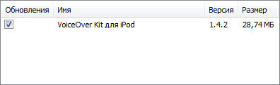 VoiceOver Kit для iPod VoiceOver Kit для iPod