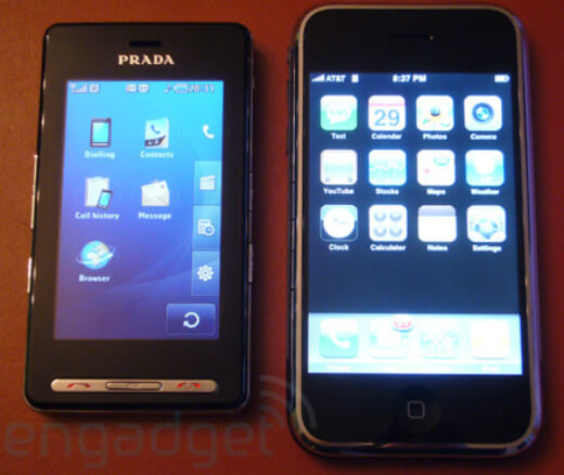 LG KE850 vs iPhone 2G LG KE850 vs iPhone 2G