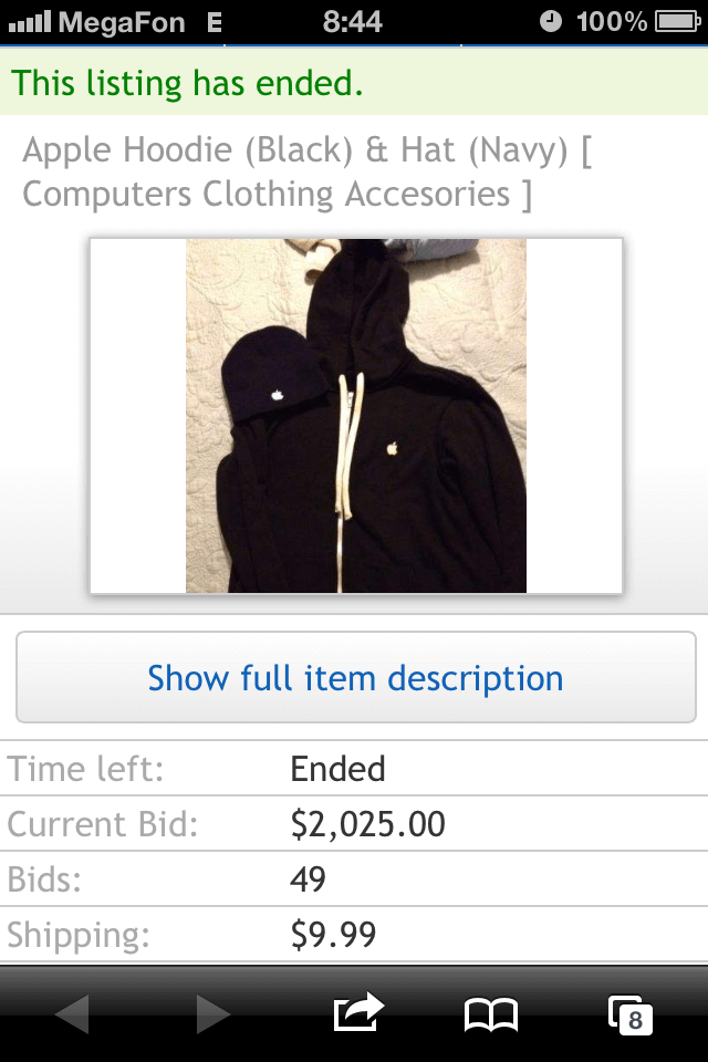 Apple Hoodie ebay Apple Hoodie ebay