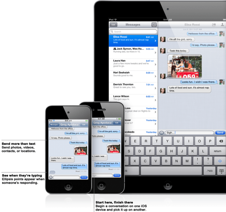 На краденные iPhone 4S продолжают приходить iMessage, адресованные законному владельцу. Фото.
