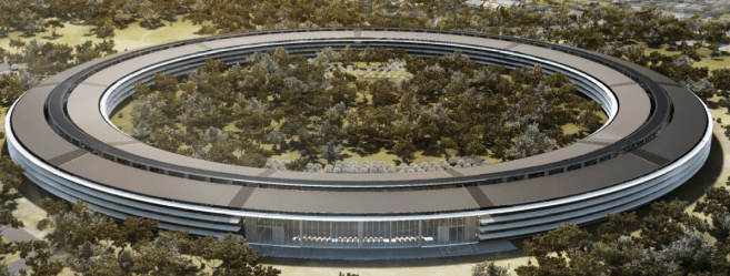 Солнечные батареи на крыше будущего офиса Apple будут крупнейшими в США. Фото.