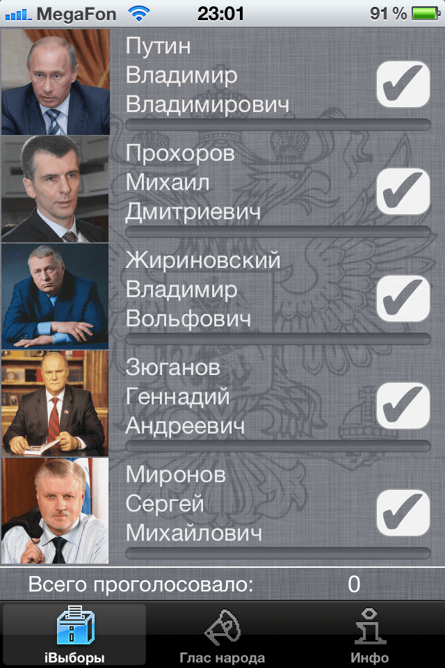 Предвыборные расклады в App Store Предвыборные расклады в App Store