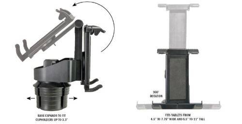 Bracketron Universal Cup Holder Mount - 3 Bracketron Universal Cup Holder Mount - 3