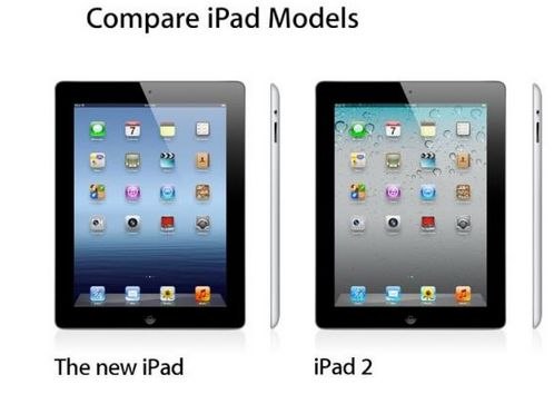 iPad 3, а рядом iPad 2 iPad 3, а рядом iPad 2