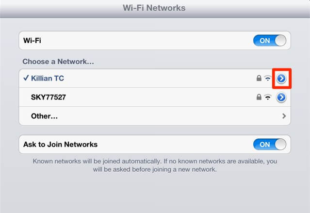 настройки Wi-Fi настройки Wi-Fi