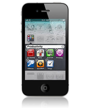 Папки на iPhone 4 Папки на iPhone 4