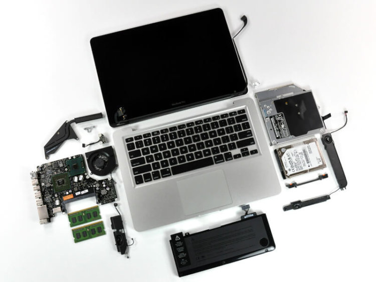 Установка оперативной памяти в MacBook Pro Unibody 13. Фото.