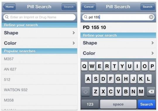 Приложение Pill Identifier Приложение Pill Identifier