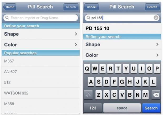 Приложение Pill Identifier Приложение Pill Identifier