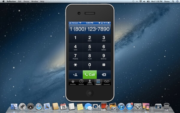 Приложение Reflection для отзеркаливания AirPlay в iPad и iPhone на Mac. Фото.