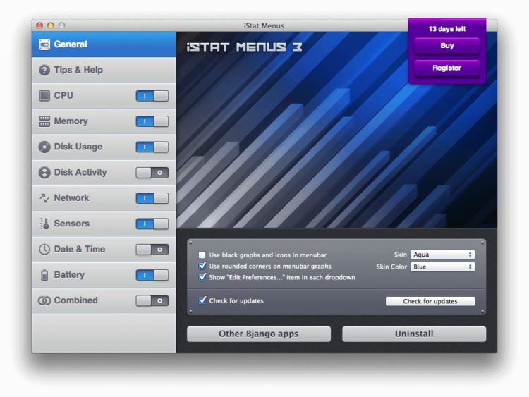 [Mac OS X] iStat Menus — мониторим систему. Фото.