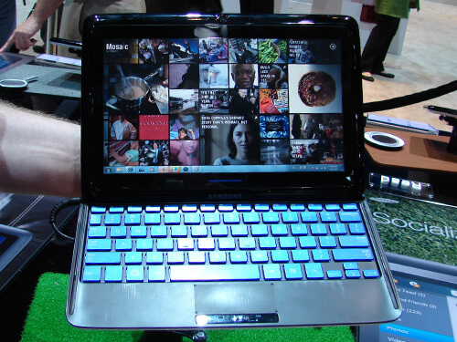 гибрид планшета и нетбука Samsung Sliding PC 7 Series гибрид планшета и нетбука Samsung Sliding PC 7 Series