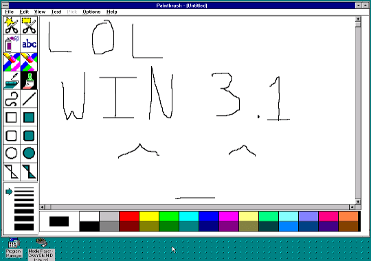 Графический редактор Paintbrush операционной системы Windows 3.1 Графический редактор Paintbrush операционной системы Windows 3.1
