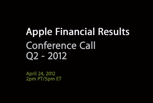 Apple проведет прямую аудиотрансляцию по итогам Q2. Фото.