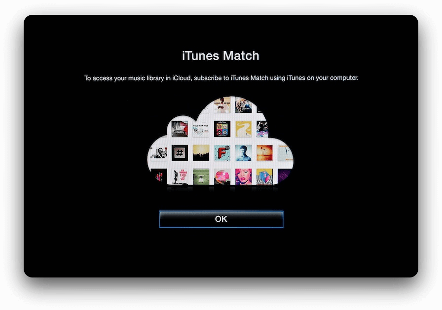 Apple TV iTunes Match Apple TV iTunes Match