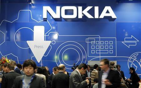 People visit the Nokia area at the Mobile World Congress in Barcelona People visit the Nokia area at the Mobile World Congress in Barcelona