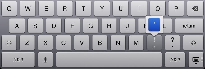 Экранная клавиатура iPad 3 Экранная клавиатура iPad 3
