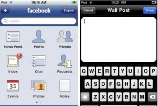 Facebook для iPhone Facebook для iPhone