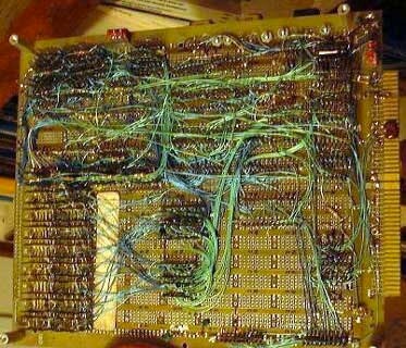 First Macintosh wired board Back side First Macintosh wired board Back side