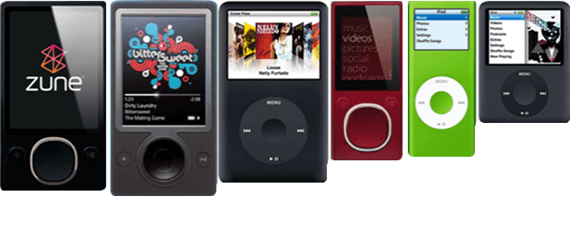 zune и ipod zune и ipod