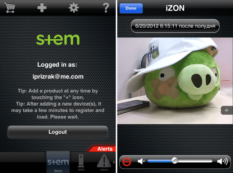 Приложение Stem для iZon Приложение Stem для iZon