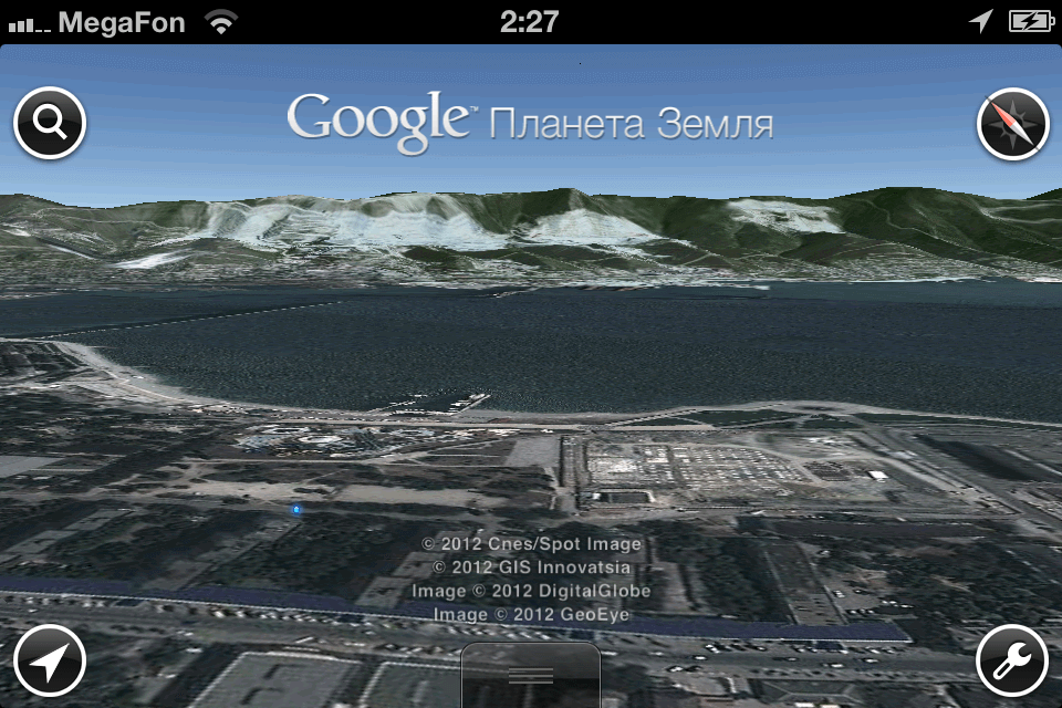 Отображение ландшафтов в 7 версии Google Earth для iOS Отображение ландшафтов в 7 версии Google Earth для iOS
