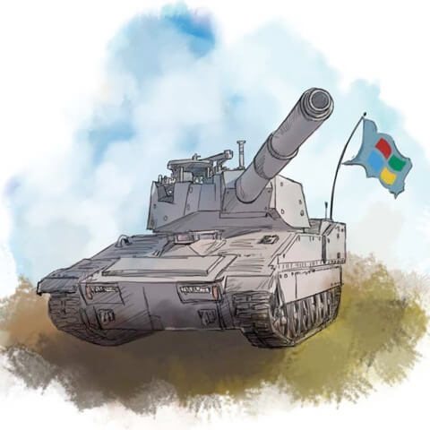 Microsoft начинает охоту на Apple. Фото.