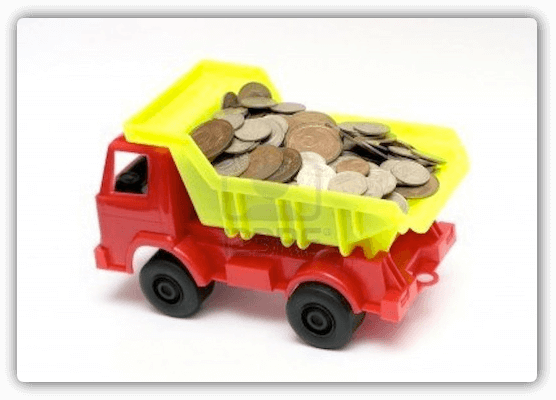 2276926-toy-lorry-with-coins--business-concept 2276926-toy-lorry-with-coins--business-concept