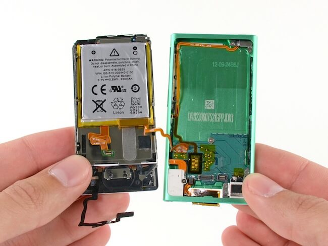 Новый iPod nano под микроскопом iFixit Новый iPod nano под микроскопом iFixit