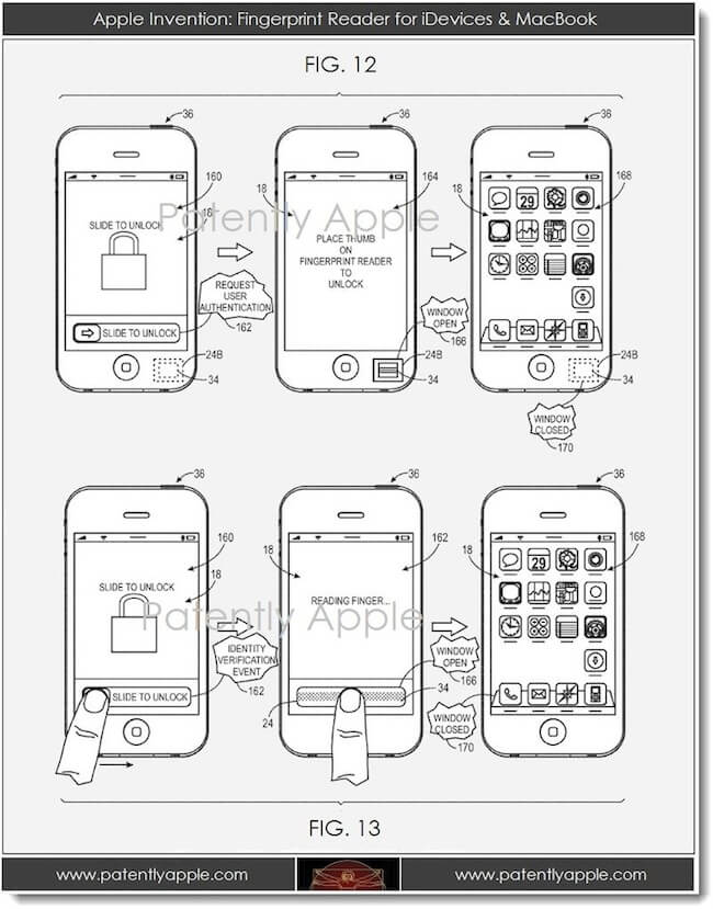 iPhone научится узнавать владельца по отпечаткам пальцев iPhone научится узнавать владельца по отпечаткам пальцев