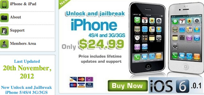[Осторожно, мошенники!] Новый "джейлфейк" для iOS 6 за 25 долларов