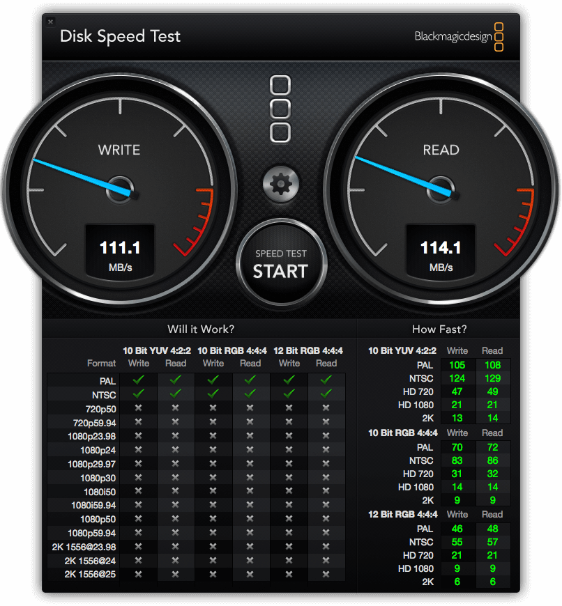 DiskSpeedTest Thunderbolt DiskSpeedTest Thunderbolt