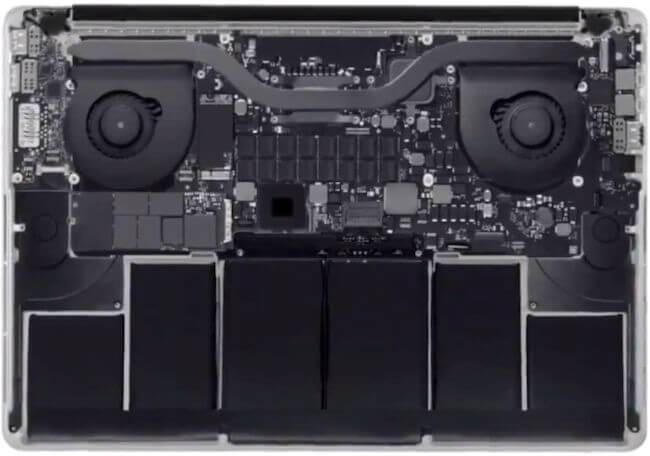 MacBook Pro изнутри MacBook Pro изнутри
