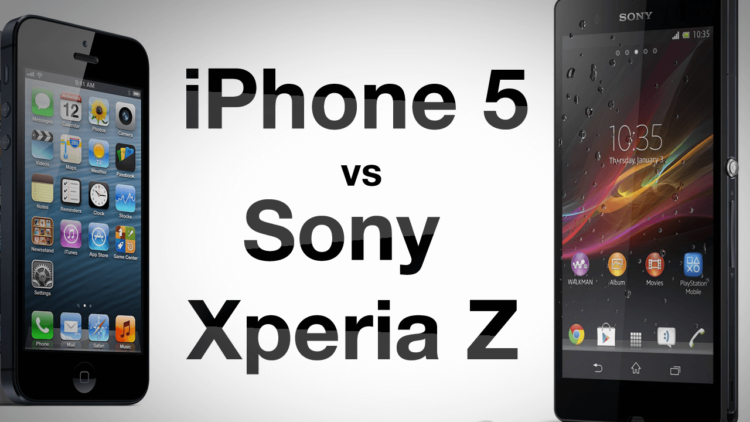 Сравнение Sony Xperia Z c iPhone 5. Что круче? Фото.