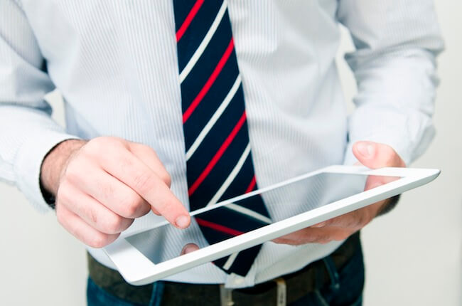 Корпоративный iPad man_ipad