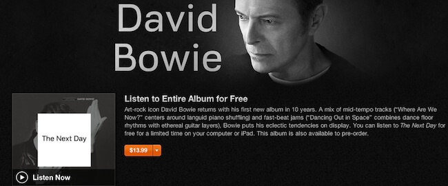 Дэвид Боуи бесплатно выложил новый альбом в iTunes Дэвид Боуи бесплатно выложил новый альбом в iTunes