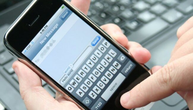 Набор текста на iPhone очень удобен Набор текста на iPhone очень удобен