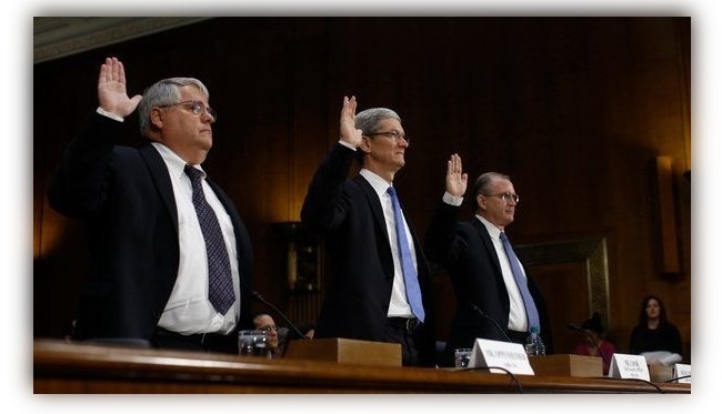 Тим Кук выступил в сенате США. Тим Кук выступил в сенате США. Фото.