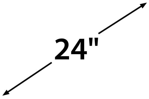24 дюйма 24 дюйма