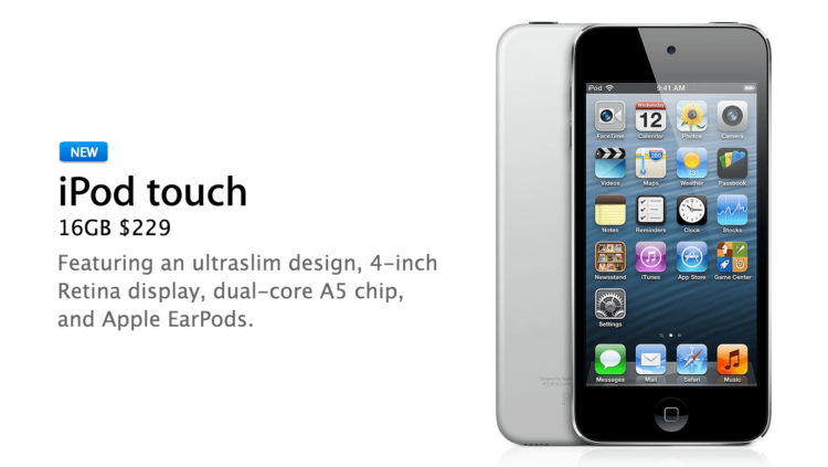Apple представила обновленный iPod touch. Фото.