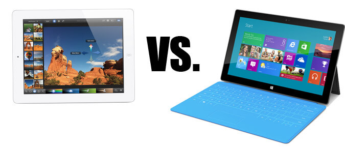 Microsoft сравнила iPad с планшетами на Windows 8. Фото.