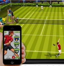 Motion Tennis превращает iPhone и Apple TV в PlayStation Move. Фото.