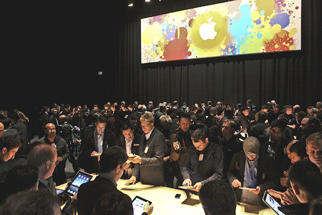 Apple event visitors Apple event visitors