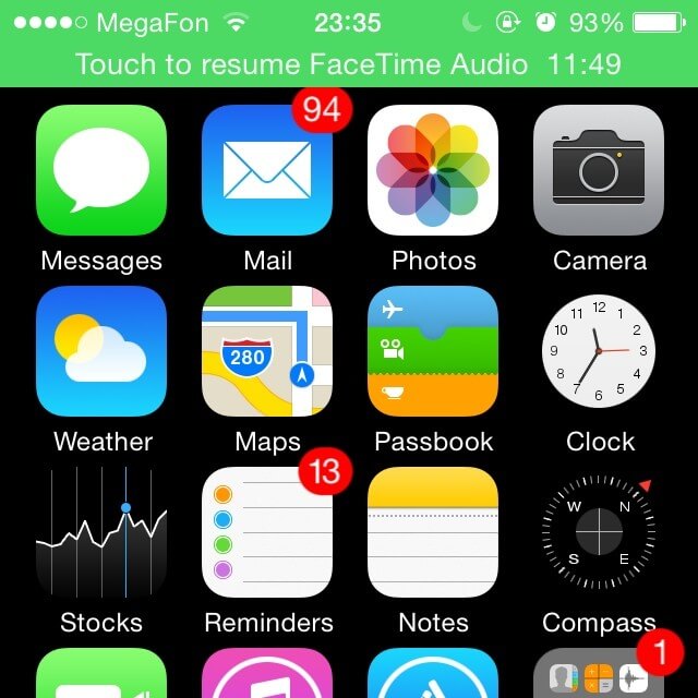 Active call notification Active call notification