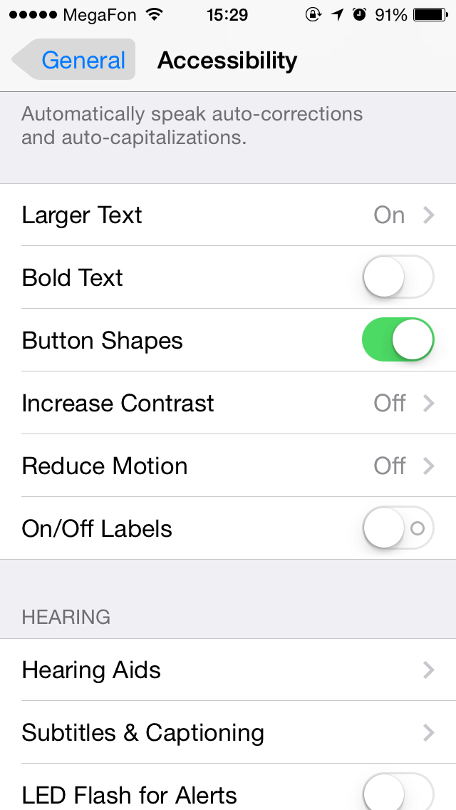 Grey Buttons settings