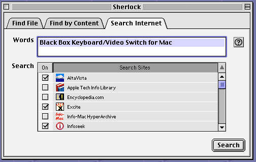 Sherlock interface Sherlock interface