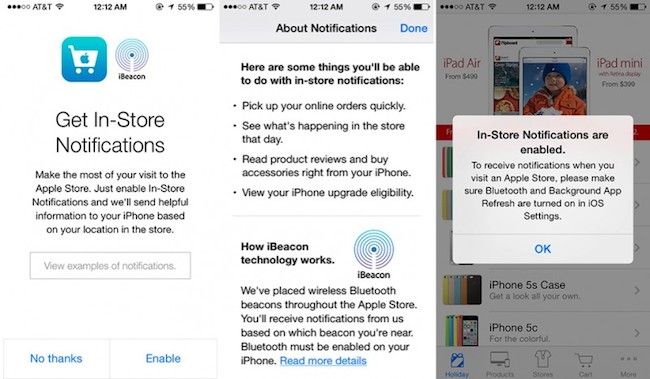 iBeacon в приложении Apple Store iBeacon в приложении Apple Store