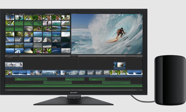Монитор Sharp и Mac Pro Монитор Sharp и Mac Pro